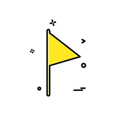 Bayrak simge tasarlamak vektör 