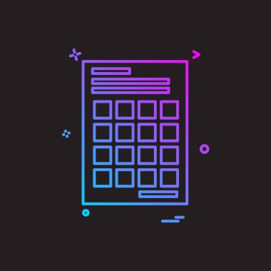 Hesap makinesi simgesi tasarım vektörü