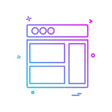 Web düzen simge tasarlamak vektör 