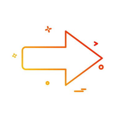 Sağ ok simge tasarlamak vektör