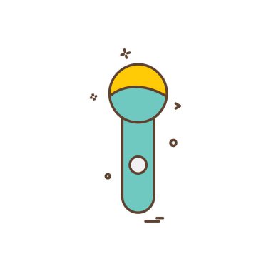 Mikrofon simge tasarlamak vektör 