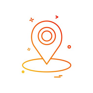 harita konumu gps simge vektör tasarımı