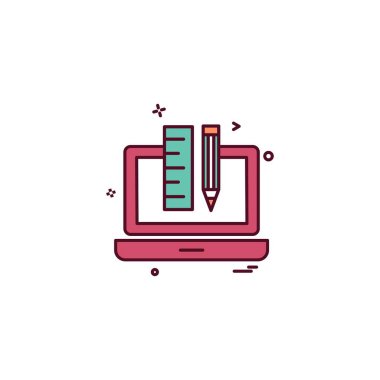 Dizüstü bilgisayar simgesi tasarım vektörü