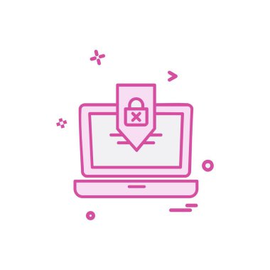 Siber güvenlik simge tasarlamak vektör