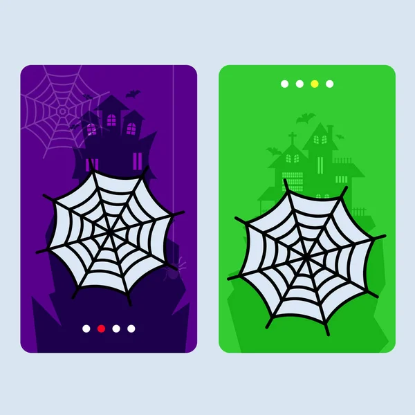 Feliz Halloween Invitación Diseño Con Vector Araña — Archivo Imágenes Vectoriales