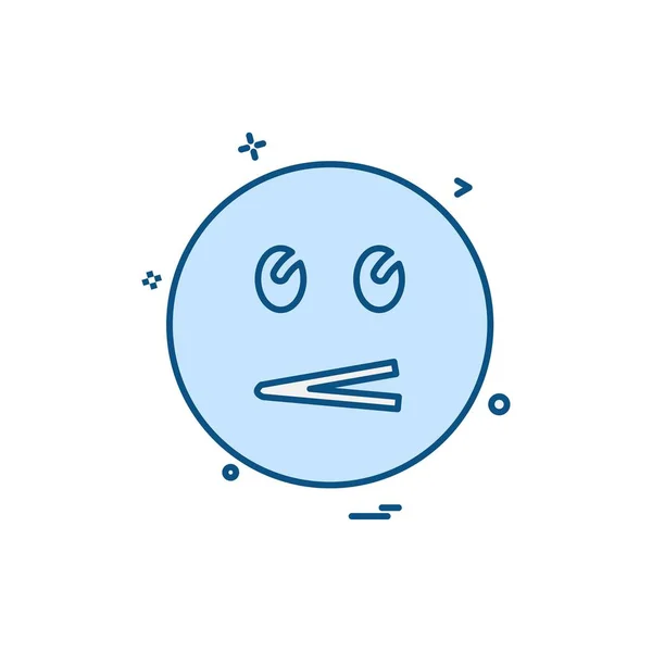 Emoji Ikonra Design Vektor Illusztráció — Stock Vector