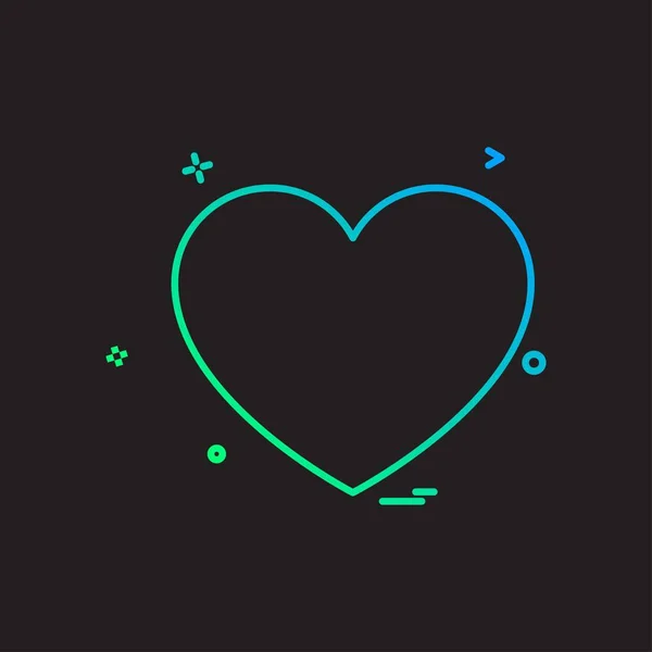 Heart Love Icon Vector Design — Stock Vector