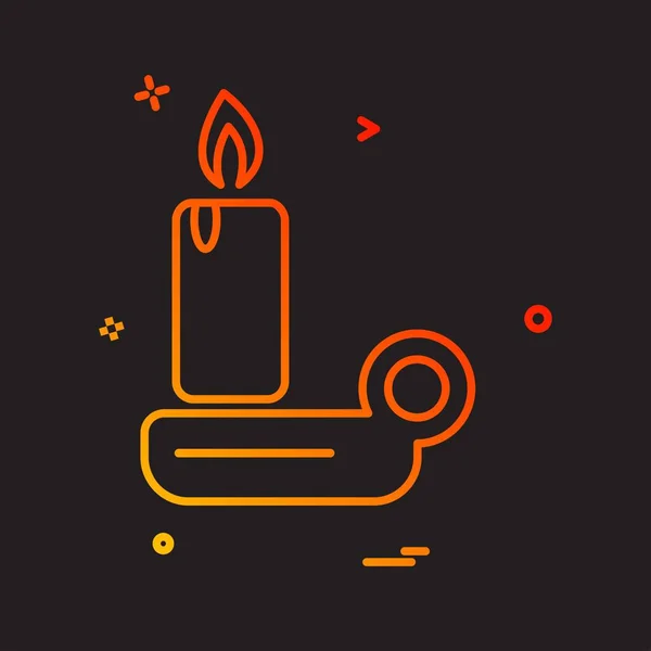 Candle Icon Design Vector Illustration — Stock Vector