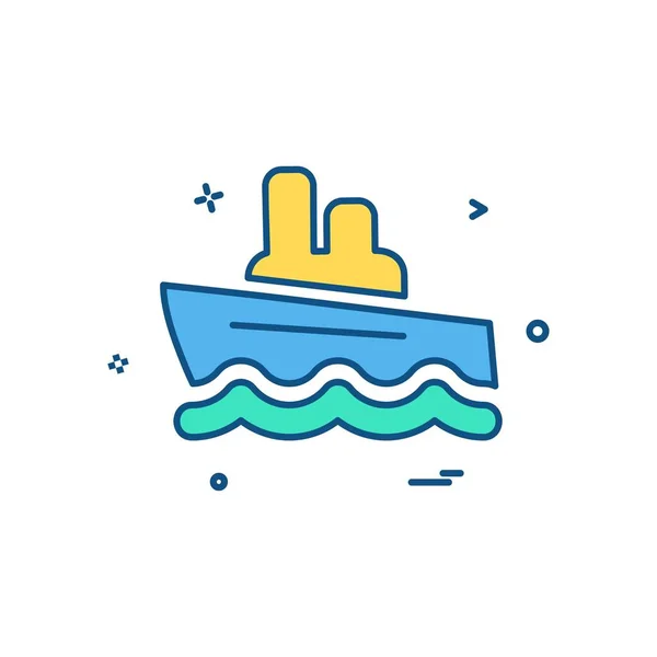 Ship Icon Design Vector — Stock Vector