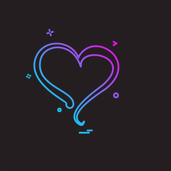 Diseño Iconos Corazón Ilustración Vectorial Para San Valentín — Vector de stock