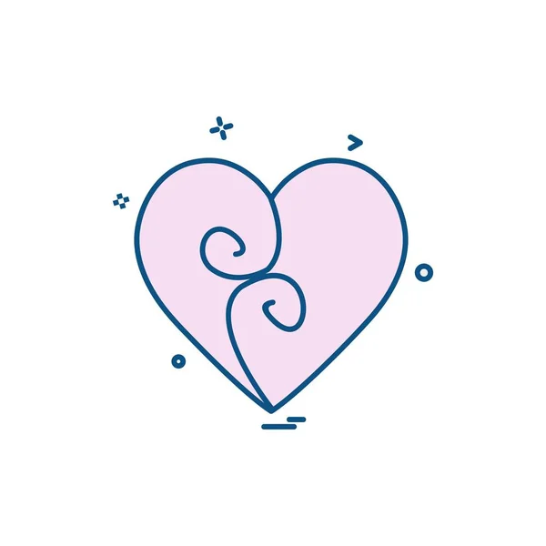 Diseño Iconos Corazón Ilustración Vectorial Para San Valentín — Archivo Imágenes Vectoriales