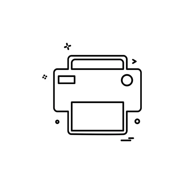 Impresora icono diseño vector — Vector de stock