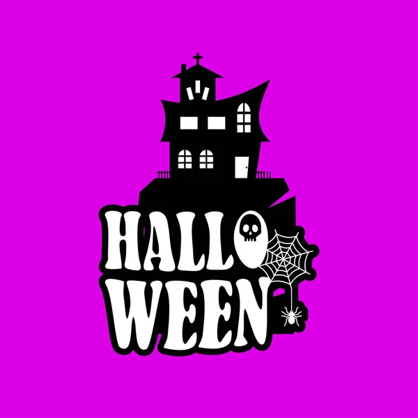 Conception Halloween Avec Typographie Vecteur Fond Clair — Image vectorielle
