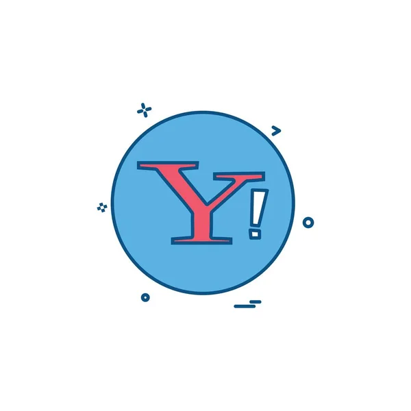 Yahoo Social Icon Vector Design — 스톡 벡터