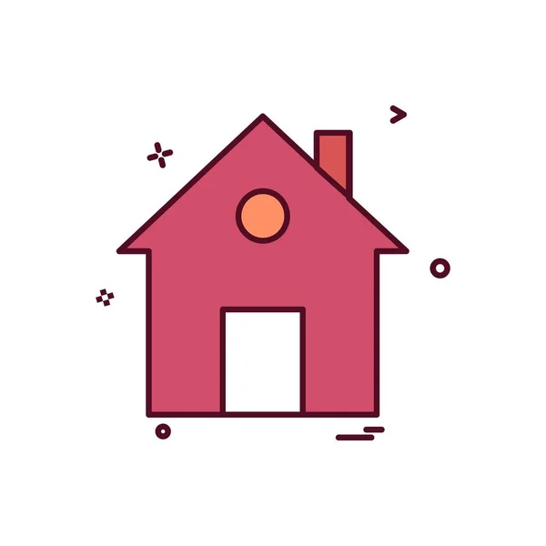 Home House Flat Icon Vector Design — Stock Vector