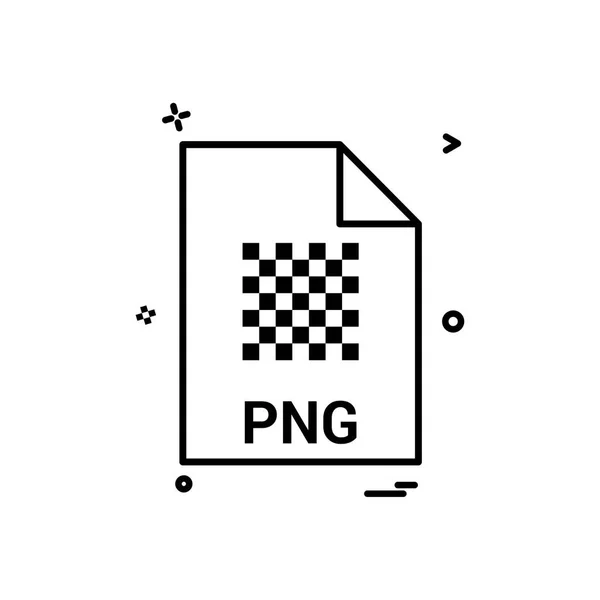 Png file file extension file format icon vector design — Stock Vector