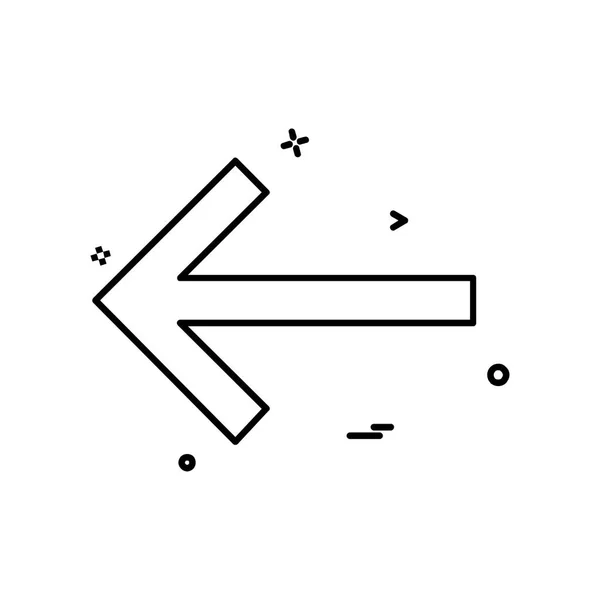 Left Arrow Icon Design Vector — Stock Vector