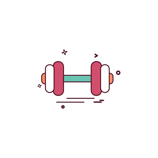 Gimnasio Icono Diseño Vector — Vector de stock