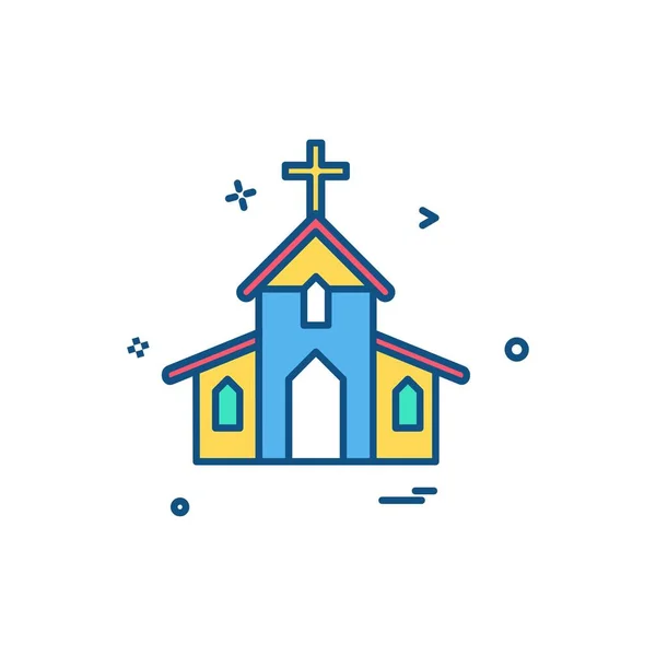 Een Christelijke Kerk Kruis Pictogram Vector Design — Stockvector