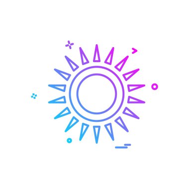 Güneş simgesi tasarım vektörü