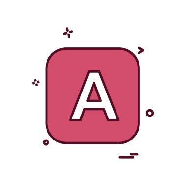 İngilizce alfabe simge tasarlamak vektör 