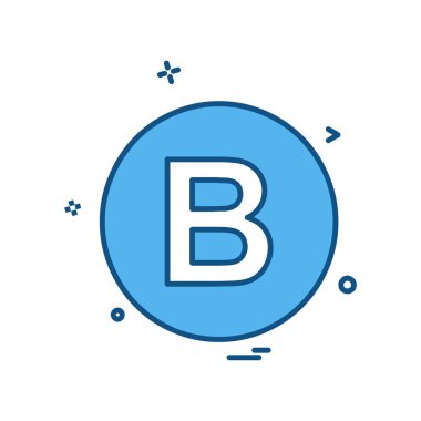 B simge tasarlamak vektör