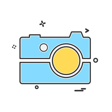 Kamera simgesi tasarım vektörü