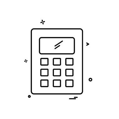 Hesap makinesi simgesi tasarım vektörü