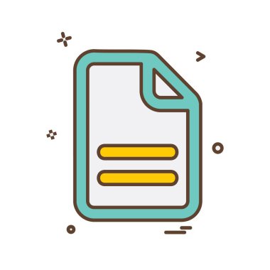 Belge simgesi tasarım vektörü