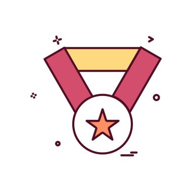 ödül madalya kazanan simge vektör tasarımı