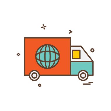 Kamyon simgesi tasarım vektörü