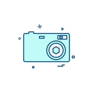 Kamera simgesi tasarım vektörü 