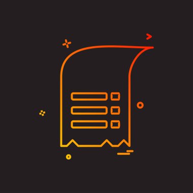 Belge simgesi tasarım vektörü