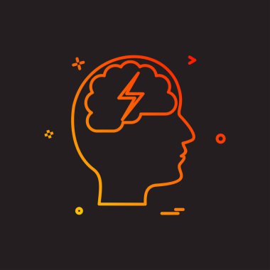 Zihin simge tasarlamak vektör 