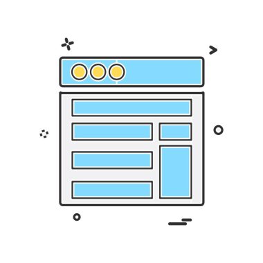 Web düzen simge tasarlamak vektör 