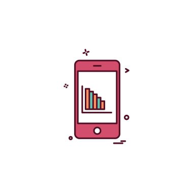 Akıllı Telefon Simgesi Tasarım Vektörü 