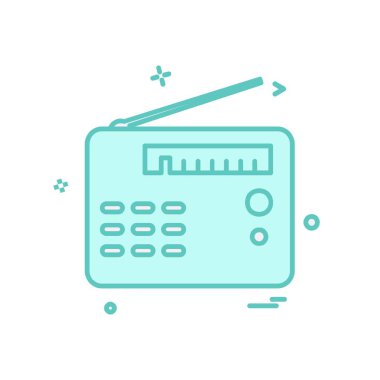Radyo simge tasarlamak vektör