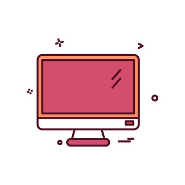 LCD ekran simge vektör tasarımı