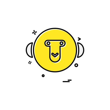 Maymun simge tasarlamak vektör