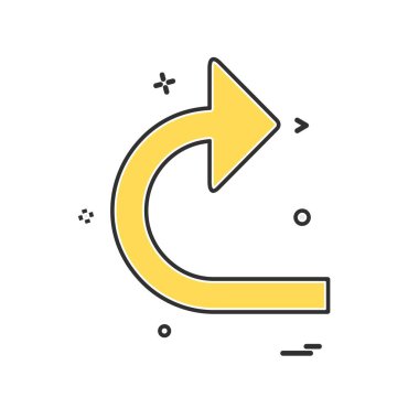 Ok simgesi tasarım vektörü