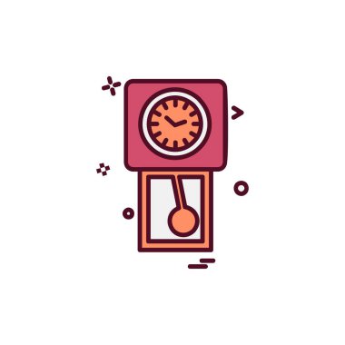 Saat simgesi tasarım vektörü