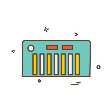 Piyano simge tasarlamak vektör