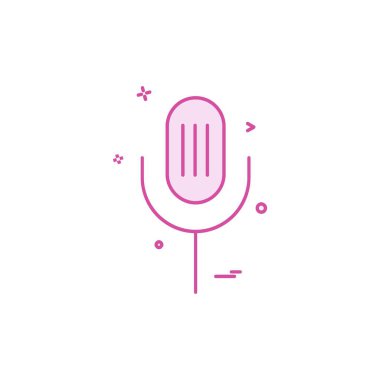 Mikrofon simgesi tasarım vektörü