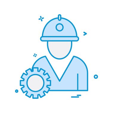 İş simgesi tasarım, renkli vektör çizim