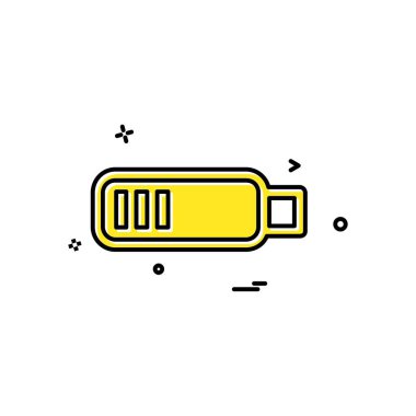 Batarya simgesi tasarım vektörü