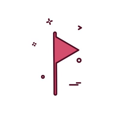 Bayrak simge tasarlamak vektör 