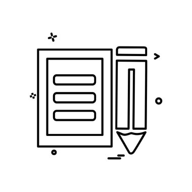 Metin simge tasarlamak vektör