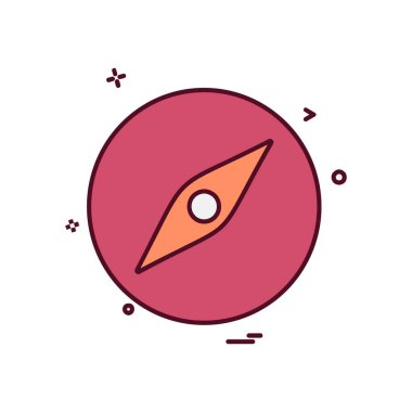 Pusula Simgesi Tasarım Vektörü