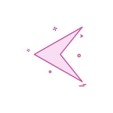 Sol ok simgesi tasarım vektörü