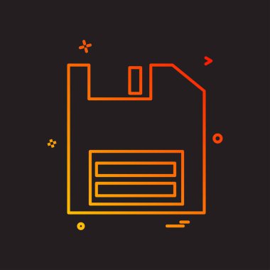 Disket simge tasarlamak vektör